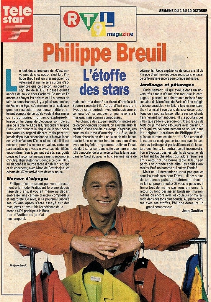 Philippe Breuil l'étoffe des stars